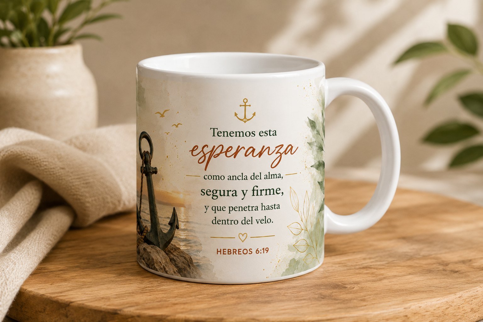 Mug VERBO con el mensaje: Todo lo puedo en Cristo que me fortalece — Filipenses 4:13